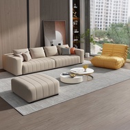 Sofa Bed Beige Fabric Living Room Simple New Light Luxury Technology Fabric Sofa