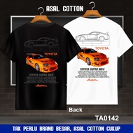 100% Premium Cotton Baju T Shirt Lelaki Oversize Plus Size Style Viral TA0142-Toyota Supra MK4