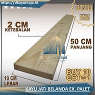 Papan Kayu Lembaran 2 Meter Jati Belanda Mahoni 2 x 10 x 50 cm papan jati belanda kayu jati belanda 