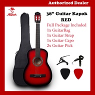 Kapok Acoustic Guitar Kapok Red 38" 100% Original Free Tuning