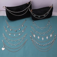 Heart Bag Chain Strap Stylish Bag Parts And Accessories Personality Bag Pendant Multi-layer Chain Strap For Bags DIY Bag Handles