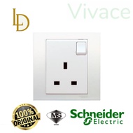 Schneider 13A Switch Socket KB15(C-Vivace) Sirim Approved / Powerpoints / 3PIN SWITCH SOCKET PLUG