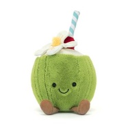 New！超可愛Jellycat Amuseables Aruba Coconut趣味玉蘭花椰子飲品/玉蘭花椰子公仔，超可愛，勁解壓！做工複雜，超Soft，學習/工作壓力大，只有佢會一路無怨無悔的陪伴住