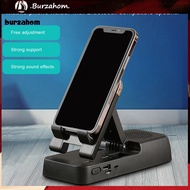 BUR_ Hands-free Phone Holder Mobile Phone Stand Wireless Bluetooth Speaker Phone Holder Stand for Mobiles Tablets Anti-skid Bottom Telescopic Design Great Load Bearing