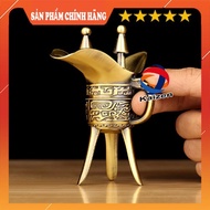 Antique props cups, Qianlong drinking cups, bronze cups, ancient Qin Dynasty cups, 3-legged cups