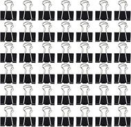 42 pieces foldback clips, 25 mm, binder clips, metal paper clips, medium dovetail clip, file, money,