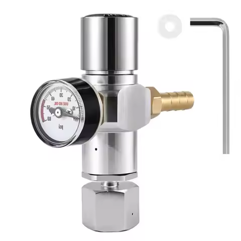 2 In 1 Co2 Mini Regulator,0-60 PSI Pressure Regulator for Making Soda Water,Homebrew Beer Carbonated