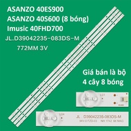 Asanzo 40ES900 - Bộ 4 thanh 8 led 3v cho tivi Asanzo 40ES900 40ES910 40S600T2 iMusic 40FHD700 JL.D39
