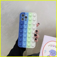 ☬ ✎ ◴ 【OPPO】POP IT PUSH BUBBLE RAINBOW STRESS RELIVER PHONE CASE FOR OPPO A3S A5S A15 A37 A52 A16 A