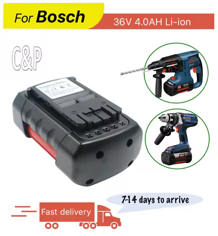 C&P For Bosch 36V Battery Pin 4.0AH Li-ion Rechargeable Tools Model 11536C 11536C-1 11536C-2 11536VS