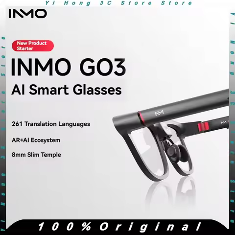 INMO GO3 AI Smart Glasses 261 Languages Real-Time Translation AR Display 8mm Temple Magnetic Swappab