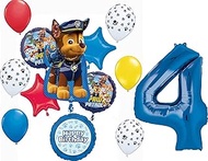 Anagram Paw Pups on Patrol 4th Birthday Party Supplies Chase 13pc Balloon Bouquet Decorations