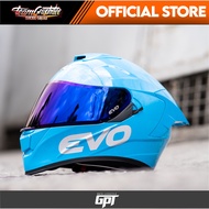 EVO GT PRO BLUE (801C) NON REVO BLUE LENS FULL FACE DUAL VISOR WITH FREE CLEAR LENS