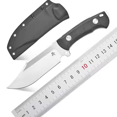 Sitivien ST20 Fixed Blade Knife 8MM Thick Full Tang G10 Handle N690 Stainless Steel Blade EDC Fixed