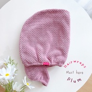 SUVI.BKK - suvi hairwrap turban towel หมวกคลุมผมซับน้ำ ผ้าซับน้ำ ผ้าเช็ดผม ผ้านาโน ลดการใช้ความร้อนท