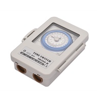 [LIX1] Mechanical 24 Hours Timer Switch IP53 Rating Programmable Electrical Box AC 100-240V 15 Minut