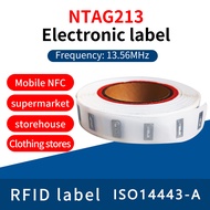 NFC Stickers NTAG213 TagsBlank Rewritable NFC Tag Sticker 13.56MHz 144 Bytes Memory RFID TagPhone Av