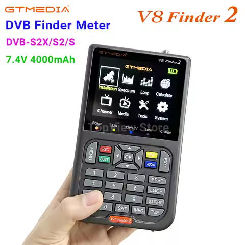 GTMEDIA V8 Finder 2 Satellite Meter DVB-S/S2/S2X Support H.264 7.4V/4000mAh Li-ion Battery 3.5 Inch 