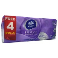 [CHEAPEST] 16 rolls + Free 4 rolls VINDA PRESTIGE 4D Deco Embossed Toilet Tissue Roll (20 rolls)