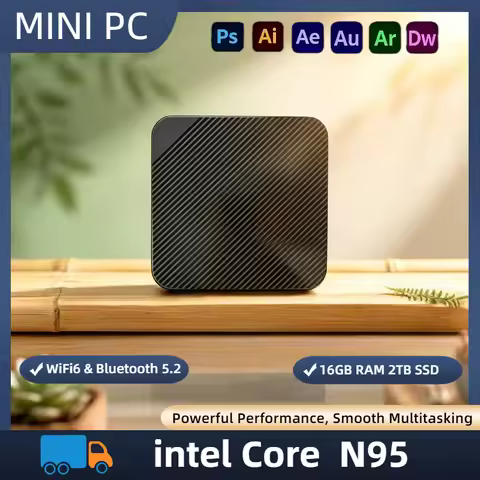 Intel N95 Mini PC 16GB DDR4 512GB NVMe SSD Triple 4K Display WiFi6 BT5.2 Quiet Cooling Home Office D