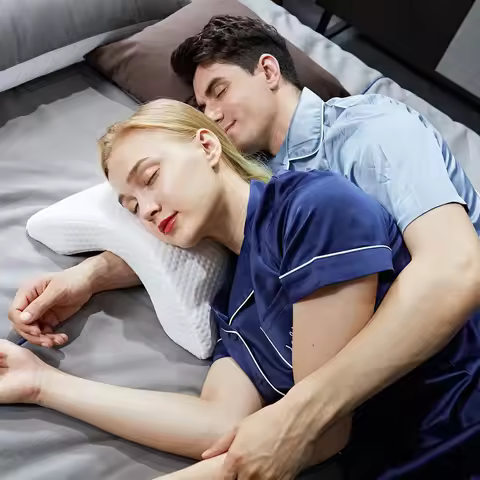 Hot Sleeping Pillow Couple Pillow Arm Pillow Slow Rebound Pressure Cuddle Pillow Memory Foam Travel 