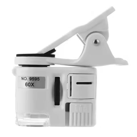 Universal 60X Zoom Camera with LED Light ABS Phone Mini Pocket Microscope Portable for Mobile Smartp