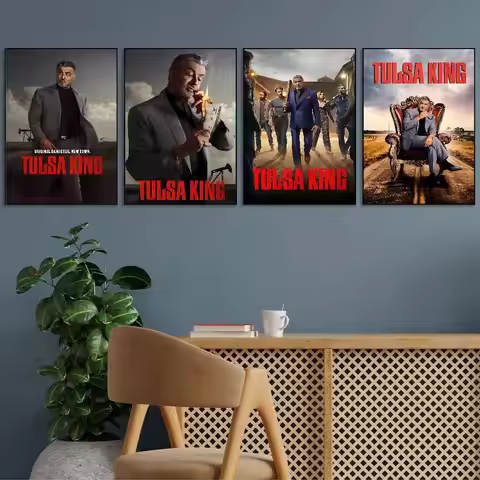 Comedy TV Tulsa King Poster Gallery Prints Self Adhesive Home Decor Decoration Wall Decals Living Ro
