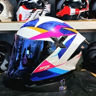 JPX NOVA X V2 HELMET N8 MOTIF HALF FACE DOUBLE VISOR ORIGINAL SNI DOT