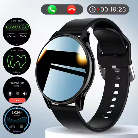 1.28 Inch HD Smartwatch, 1 Count Fashionable Smartwatch with BT Calling & Check Weather, Sports Trac