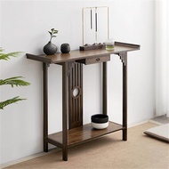 Chinese Style Solid Wood Console Table Zen Foyer Doorway Altar Living Room Entrance Table with Drawe