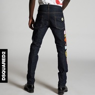 D DSQUARED2/D2 Power Spring Summer Men's Decal Embellishment Slim-fit Jeans