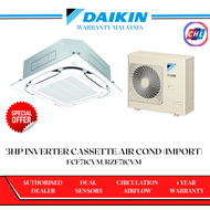 DAIKIN (IMPORT MODEL) CASSETTE 3HP R32 INVERTER AIR CONDITIONER  FCF71CVM/RZF71CVM - DAIKIN WARRANTY MALAYSIA