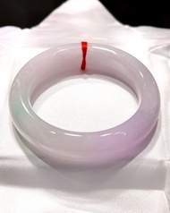 冰種 天然翡翠 緬甸 A玉 玉鐲 • 冰種木那春帶彩翡翠福鐲