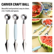 Double-headed Stainless Steel Fruit Baller Fruit Carving Watermelon Carving Ice Creative Ripple V6f7