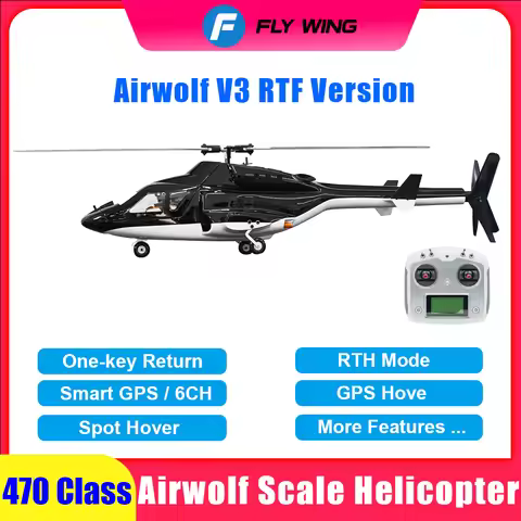 Flywing Airwolf 470 Size Helicopter GPS RTF Airwolf V3 Scale RC helicopter 6CH with H1 Flight Contro
