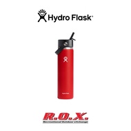 HYDRO FLASK WIDE MOUTH WITH FLEX STRAW CAP 24 OZ ขวดเก็บอุณหภูมิ ขวดเก็บความเย็น สูญญากาศ