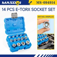 14PCS E-TORX Socket Set - Premium Female Torx Socket Set, Ultimate Star Socket Set, Torque Socket Se
