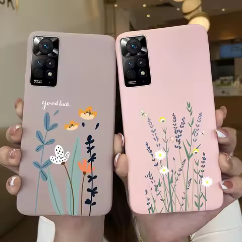 For Xiaomi Redmi Note 11 Pro 4G 5G Phone Case Cute Diasy Pattern Soft Silicone TPU Back Cover Funda 