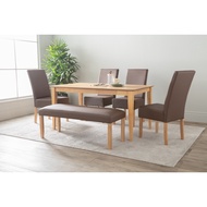 [FREE SHIPPING] Melissa Premium Dining Set IV/Meja Makan 6 Kerusi/Dining Table with Chairs and Bench