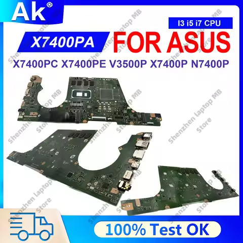 X7400PA Laptop Motherboard For ASUS K3500P X7400PE X7400PC V3400P K3400P V3500P N7400P Mainboard Wit
