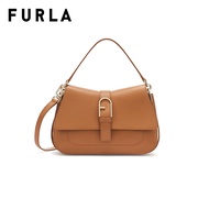 FURLA กระเป๋าถือผู้หญิง รุ่น FURLA FLOW M TOP HANDLE สี BRANDY