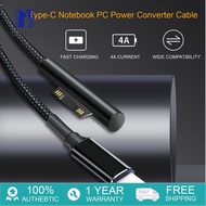 UJ.B Braided Wire Laptop Power Converter Cable Type-C Notebook Power Adapter Converter Cord Magnetic for Microsoft Surface Pro 3/4/5/6/Go/Book 1/Book 2