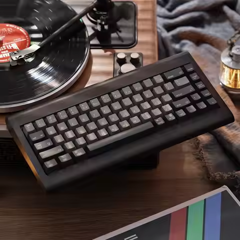 Kataaa Model VI Translucent Black Wired Mode Version Hot Swappable PCB Retro Keyboard 68 Keys ABS VI
