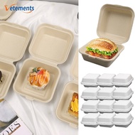 Disposable Biodegradable 6 Inch Hamburger Box/ Bento Lunch Box Baking Cake Food Containers/ Dessert Protection Snack Box