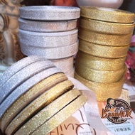 Sandblasted Ribbon Gold Silver Available In Many Colors (Multi Sizes 7mm 9mm 13mm 19mm) Divided Cut 