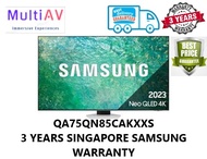 SAMSUNG NEO QLED QA75QN85CAKXXS * 75INCH NEO QLED 4K MINI LED SMART TV * 2023 NEW MODEL * ULTRA SLIM DESIGN * SOLAR REMOTE * QA75QN85C * 75QN85 * 75QN85C * 3 YEARS SAMSUNG WARRANTY * NEW SET * SEALED SET