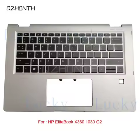 f New For HP EliteBook X360 1030 G2 Palmrest Keyboard Backit (Silver) 929985-001
