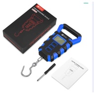 LB2LAB Digital Weighing Scale 50kg Waterproof Fishing Scale Blue with build in measuring tape