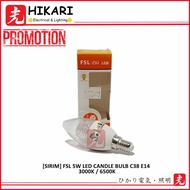 FSL 5W E14 LED CANDLE Bulb Mentol Lampu C38 - WARMWHITE / COOLWHITE / DAYLIGHT