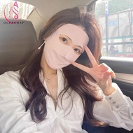 OCEANMAP Full Face Mask, Ice Silk Solid Color Sunscreen Mask, Detachable Driving Face Mask Sun Protection Face Cover Ice Silk Mask Summer